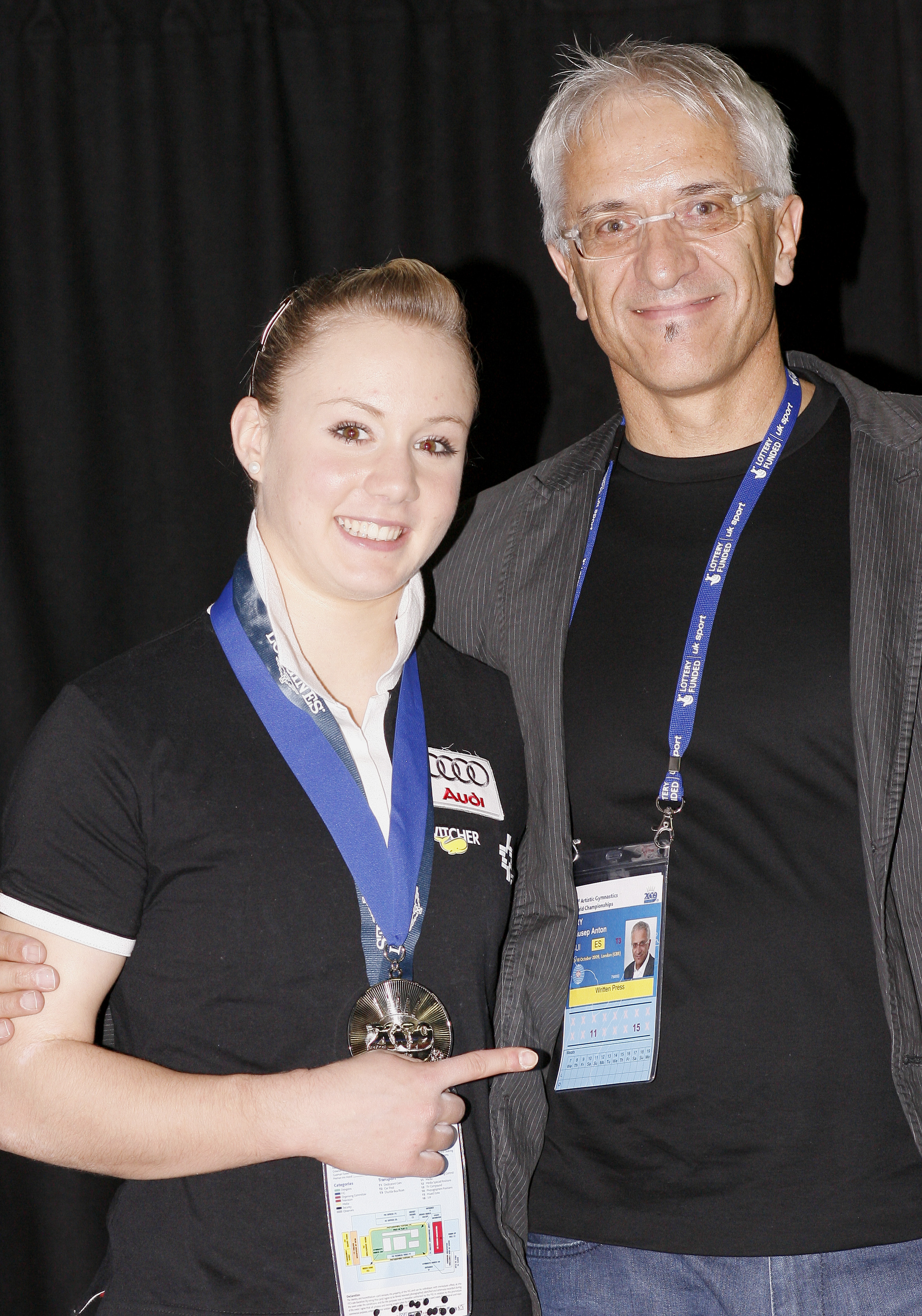 Ariella Kaeslin mit ihrem Manager Guisep Fry